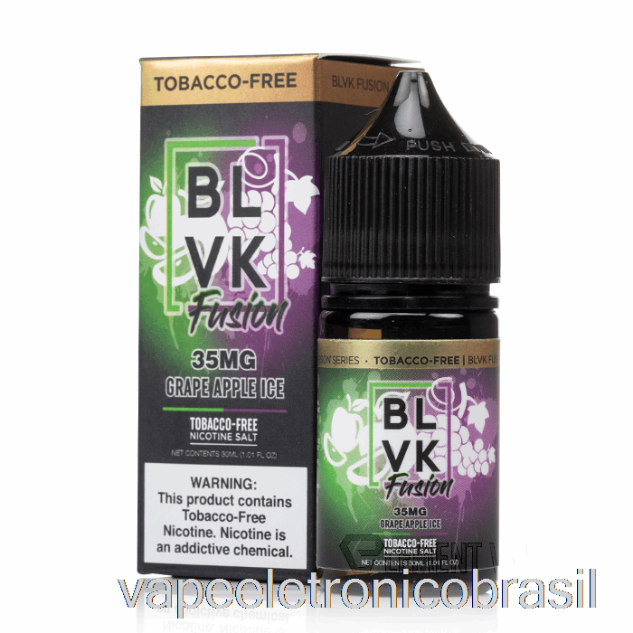 Vape Eletrônico Grape Apple Ice - Blvk Fusion - 30ml 50mg